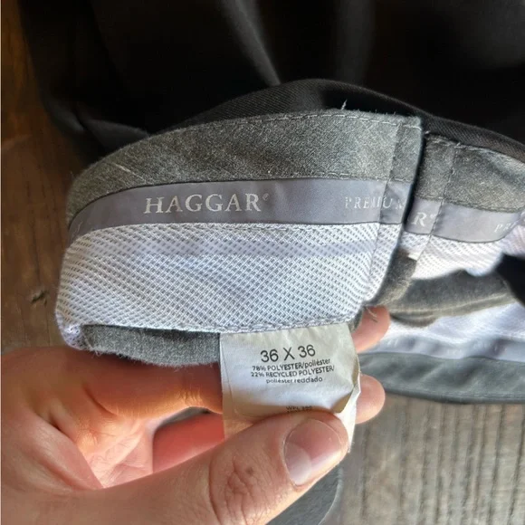 Haggar Men's Elegant Black Dress Pants - Picture 2 of 3